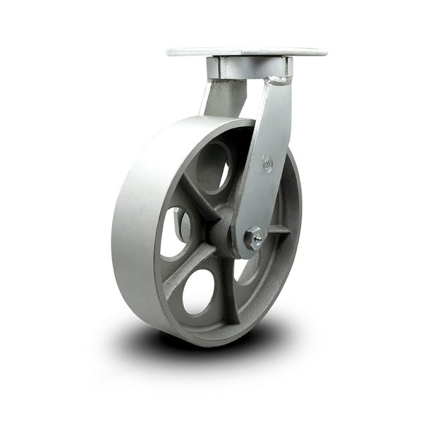 Service Caster 10 Inch Extra Heavy Duty Semi Steel Cast Iron Wheel Swivel Top Plate Caster SCC SCC-KP92S1030-SSR